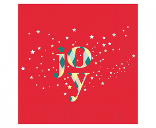 Serwetki Świąteczne czerwone z nadrukiem Joy 20 sztuk PG-SJYC