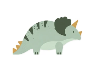 Serwetki urodzinowe dinozaur triceratops 18x10cm 12 sztuk SPK35