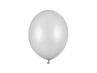 Srebrne balony metaliczne 27cm 100 sztuk SB12M-018-100x