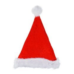 Świąteczna czapka Mikołaja z pomponem i futerkiem 1 sztuka SM5677