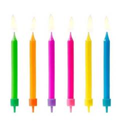 Świeczki urodzinowe kolorowe 6szt SCP-4