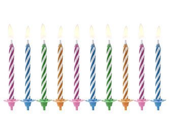 Świeczki urodzinowe magiczne niegasnące 10szt SCP-9