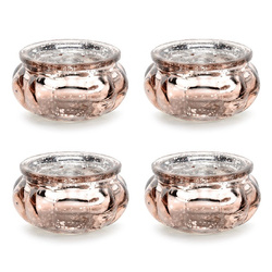 Świeczniki na tealighty różowe złoto 3cm 4 sztuki SS3-019R-BOX-4x