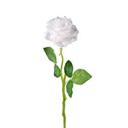 Sztuczna róża dekoracyjna biała 40cm 1 sztuka VC6002-B