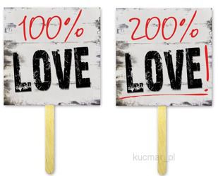 Tabliczki 100% 200% LOVE na Sesję TL12