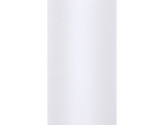 Tiul dekoracyjny biały 15cm x 9m 1 rolka TIU15-008