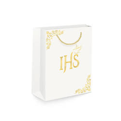 Torebka na prezent IHS 15x20x10 cm mała biała 1 sztuka 127452-1