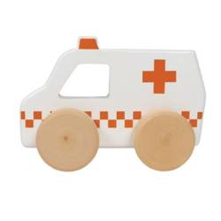 Zabawka drewniana ambulans 13 x 5 x 9 cm 1 sztuka TR-303019
