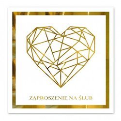 Zaproszenie ślubne 1 sztuka z kopertą ZP2003-1x