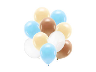 Zestaw balonów niebiesko kremowych 10 sztuk ZBL1