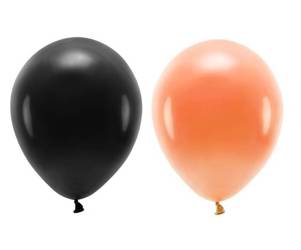Zestaw balonów pomarańczowo czarnych 26cm na Halloween 20 sztuk ZB3