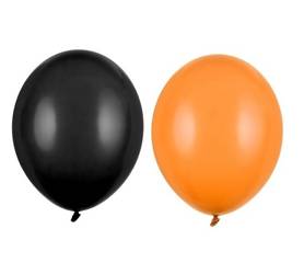 Zestaw balonów pomarańczowo czarnych 30cm na Halloween 20 sztuk ZB4
