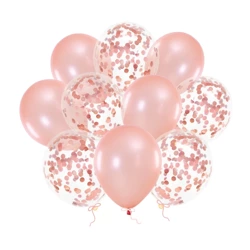 Zestaw balonów różowe złoto 30cm 10 sztuk 400121