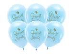 Balony ECO Chrzest Święty niebieskie 33cm 6 sztuk  ECO33P-204-011-6