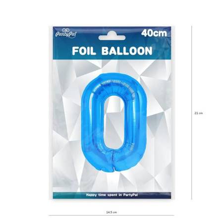 Balon foliowy 0 niebieski 40cm 1szt 410127