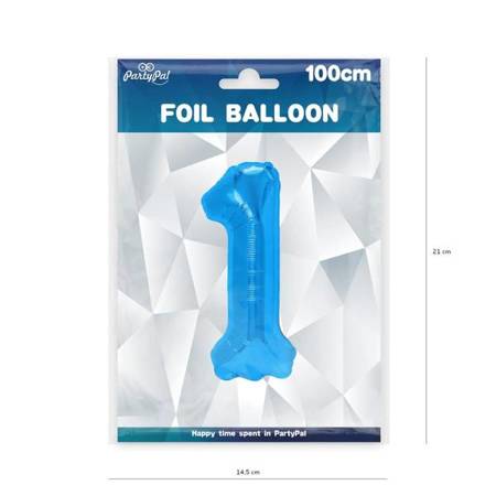 Balon foliowy 1 niebieski 100cm 1szt 450281