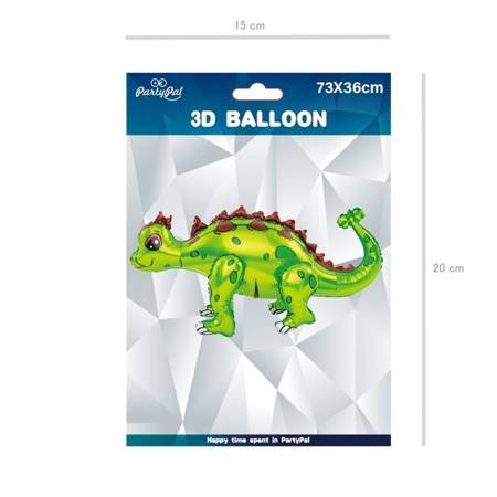 Balon foliowy 3D dinozaur Ankylozaur zielony 73x36cm 460374