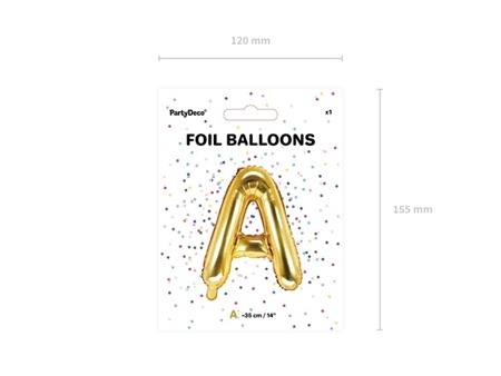 Balon foliowy A złoty 35cm 1szt FB2M-A-019