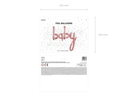 Balon foliowy Baby różowe złoto 73x75cm 1 sztuka FB42M-019R