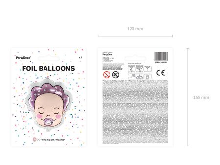Balon foliowy Bobas Dziewczynka 40x45cm FB63-081