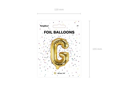 Balon foliowy G złoty 35cm 1szt FB2M-G-019