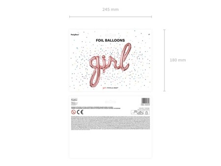Balon foliowy Girl różowe złoto 77 x 70cm 1szt FB43M-019R