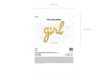 Balon foliowy Girl złoty 77 x 70cm 1szt FB43M-019