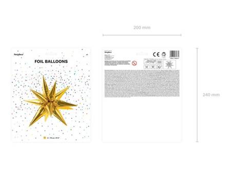 Balon foliowy Gwiazda 3D 70cm złota FB68M-019