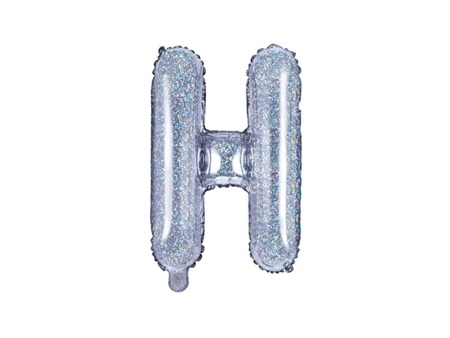 Balon foliowy H holograficzny 35cm 1szt FB2H-H-018