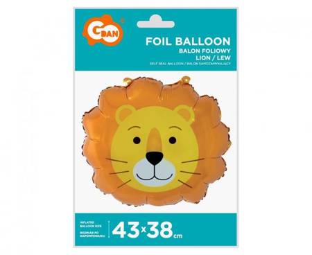 Balon foliowy Lew 43x38cm 1szt BF-HLEW