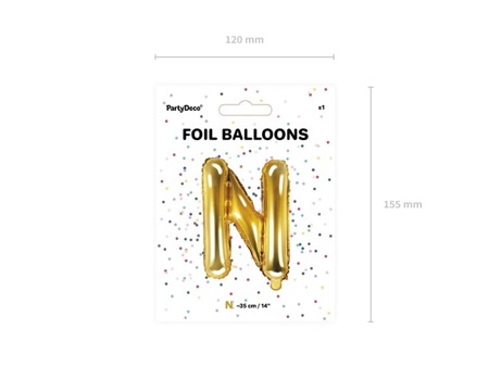 Balon foliowy N złoty 35cm 1szt FB2M-N-019