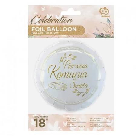 Balon foliowy Pierwsza Komunia Święta Bibilia 46cm 1szt FG-OKSB