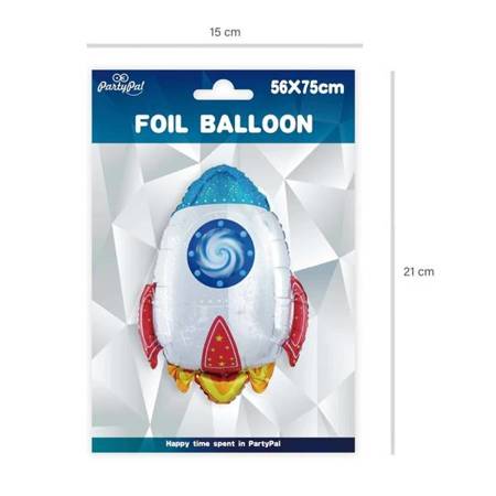 Balon foliowy Rakieta space party 75cm 1 sztuka 128220