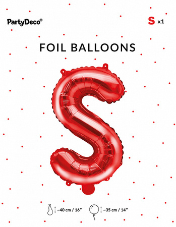 Balon foliowy S czerwony 35cm 1szt FB2M-S-007
