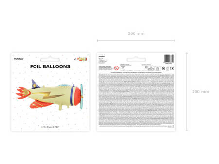 Balon foliowy Samolot 91x39cm 1 sztuka FB108