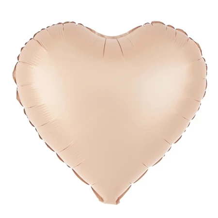 Balon foliowy Serce matowy karmelowy 45cm 1 sztuka 142233
