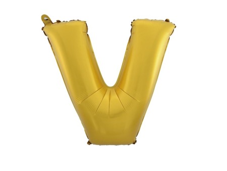 Balon foliowy V złoty 80cm 1szt BF32-V-ZLO