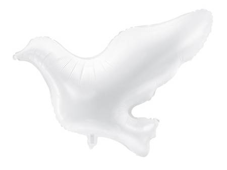 Balon foliowy biały Gołąb Komunia Chrzest 77x66cm 1 sztuka FB18-008
