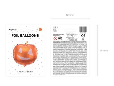 Balon foliowy na Halloween Dynia 40x40cm 1 sztuka FB106