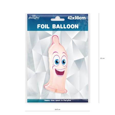 Balon foliowy na Wieczór Panieński prezerwatywa 42cmx98cm 1 sztuka 460427