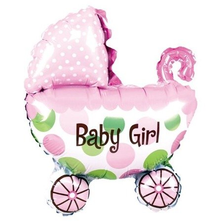 Balon foliowy wózek Baby Girl 80 x 67cm 460154