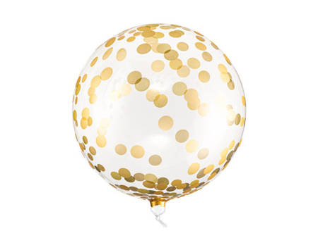 Balon kula w złote kropki 40cm 1 sztuka ORB16-2-019