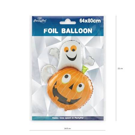Balon na Halloween dynia i duch foliowy 1 sztuka 460444