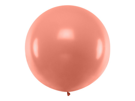 Balon okrągły metaliczny różowe złoto 100cm 1 sztuka OLBO-019R