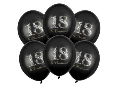 Balony 18 Brilliant na osiemnaste urodziny 6 sztuk SB14P-136-010-6