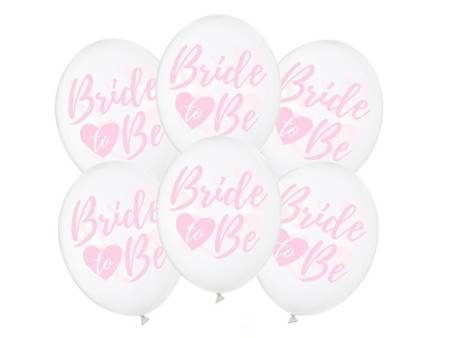 Balony Bride to be różowy nadruk 50 sztuk SB14C-205-099P-50x