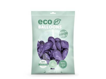 Balony Eco 26cm metalizowane lawendowe 100 sztuk ECO26M-002-100x