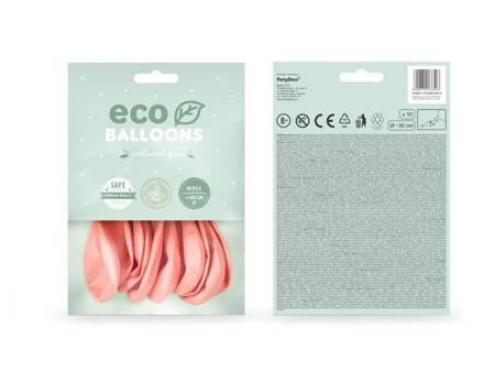 Balony Eco 26cm metalizowane różowe złoto 10 sztuk ECO26M-019R-10