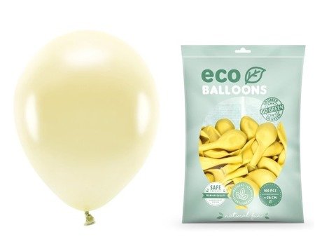 Balony Eco 26cm metalizowane słomkowe 100 sztuk ECO26M-084S-100x