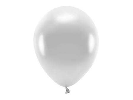 Balony Eco 26cm metalizowane srebrne 100 sztuk ECO26M-018-100x